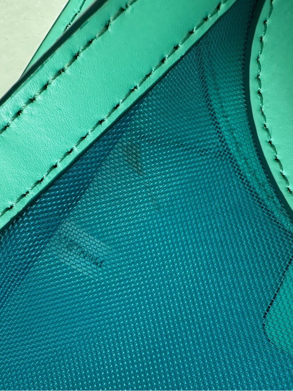 Staud Blue Marine Green Mesh Rey Bag - Picture 4 of 16